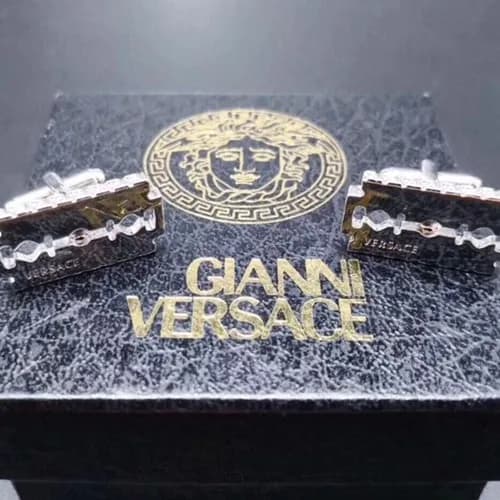 VERSACE MENS WHITE GOLD CUFFS - 베르사체 남성용 18k… - 1