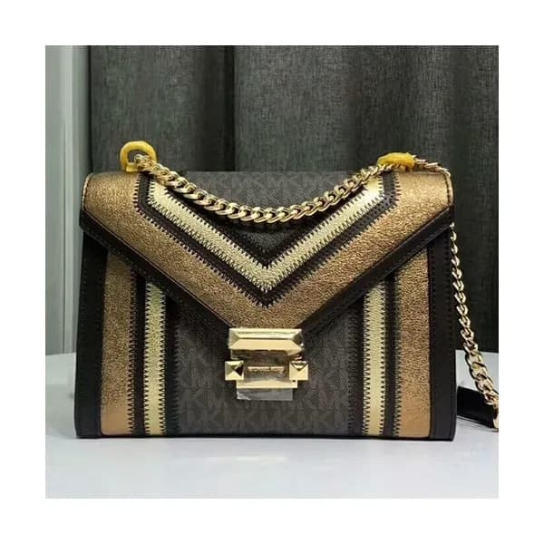 Michael Kors Leather Whitney Chain Shoulder Bag, 2… - 1