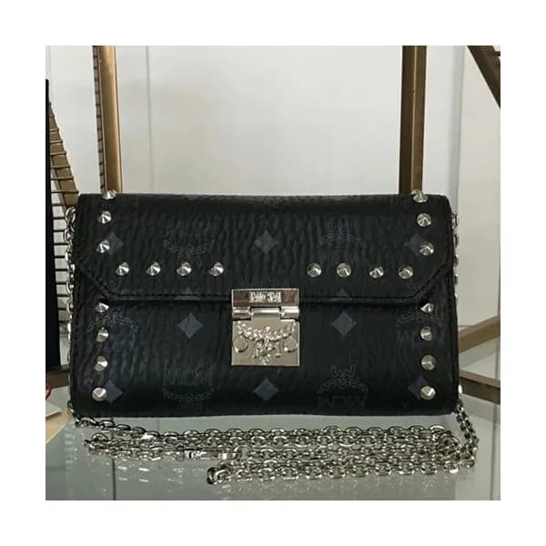 MCM Patricia Visetos Chain Shoulder Bag,18.5cm - … - 1