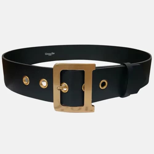 Christian Dior 2019 Mens "D" Logo Leather Belt - 크… - 1