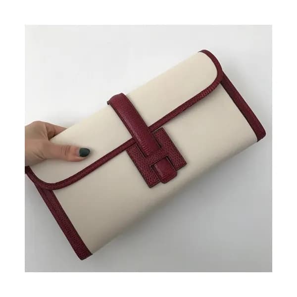 Hermes Jige Swift & Lizard Leather Clutch Bag ,29c… - 1