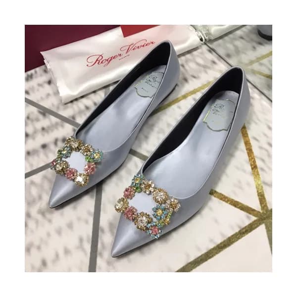 Roger Vivier 2019 Ladies Signature Satin Flower Si… - 1