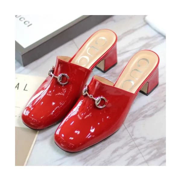 Gucci 2019 Ladies Patent Horsbit Metal Logo Middle… - 1