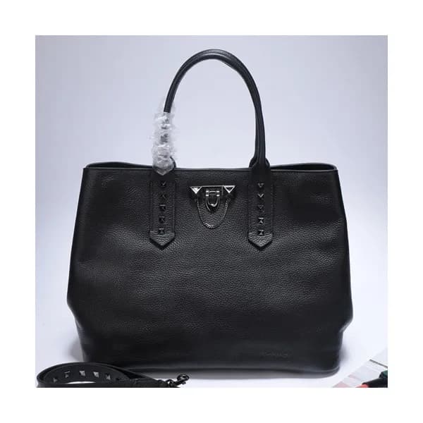 Valentino 2019 Leather Rockstud Tote Shoudler Bag,… - 1