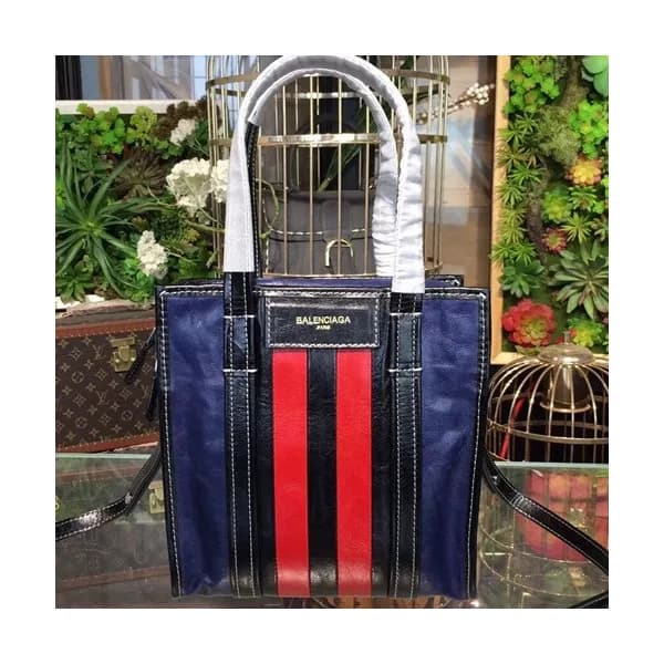 Balenciaga 2019 Bazar Leather Tote Shoulder Shoppe… - 1
