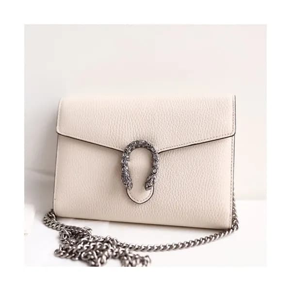 Gucci Leather Mini Clutch Chain Shoulder Bag ,20CM… - 1