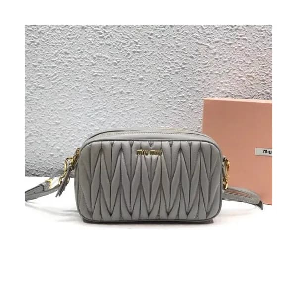 MiuMiu 2019 Matelasse Double Zip Shoulder Cross B… - 1