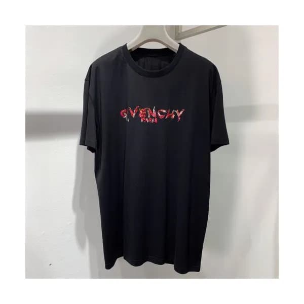 Givenchy 2019 Mens Logo Oversize Cotton Short Slee… - 1