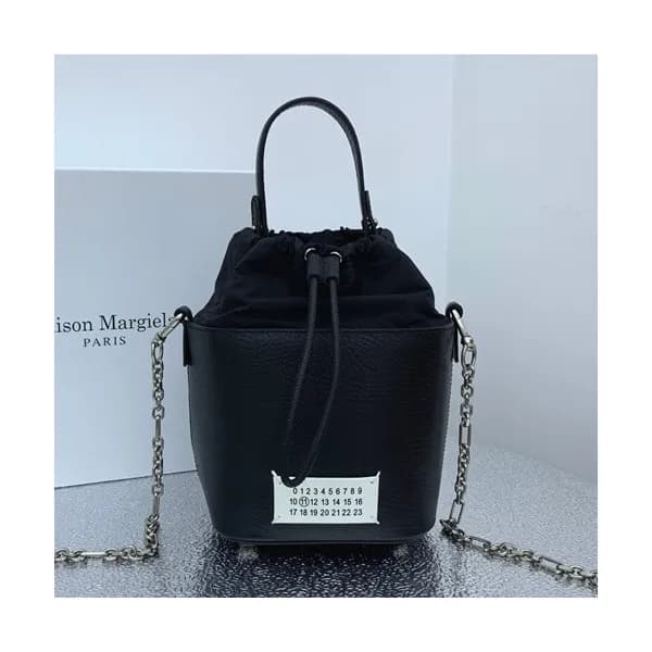 Maison Margiela 2019 Leather Bucket Chain Tote Sho… - 1