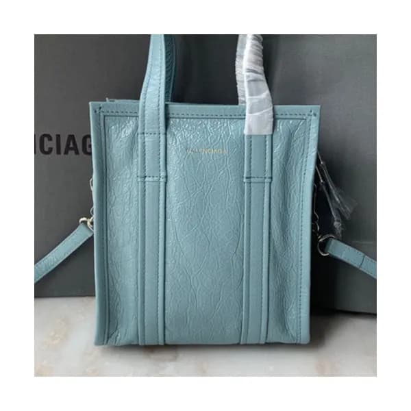 Balenciaga 2019 Bazar Leather Tote Shoulder Shoppe… - 1
