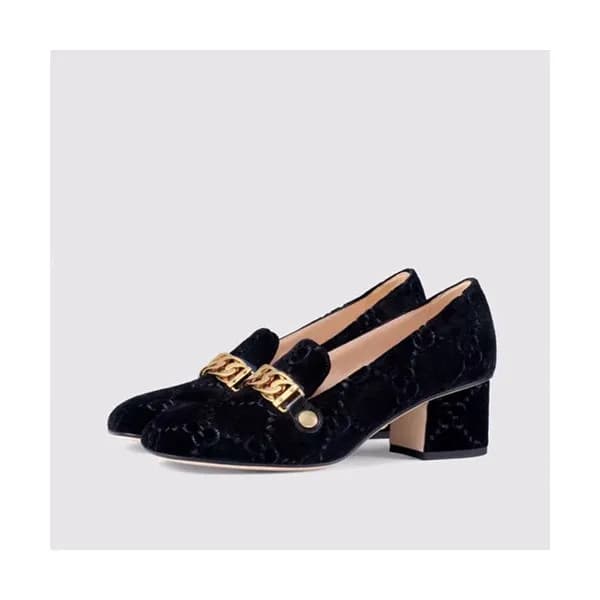 Gucci 2019 Ladies Middle-heel Leather Loafer - 구찌 … - 1