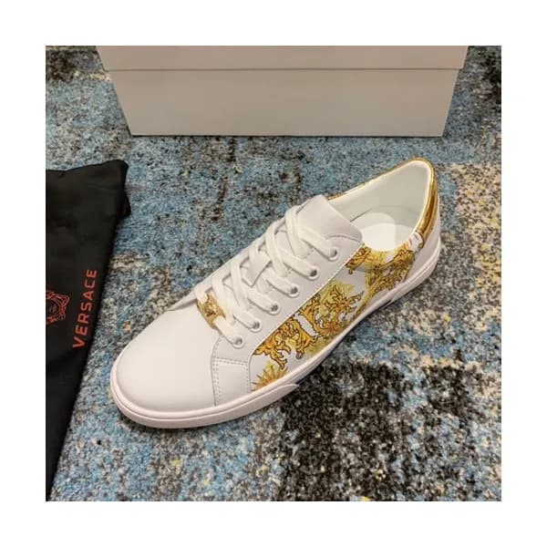 Versace 2019 Mens Leather Sneakers - 베르사체 2019 남성용… - 1