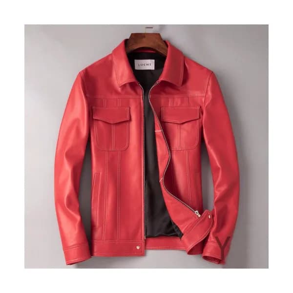 Loewe 2019 Mens Causal Leather Jacket - 로에베 2019 남… - 1