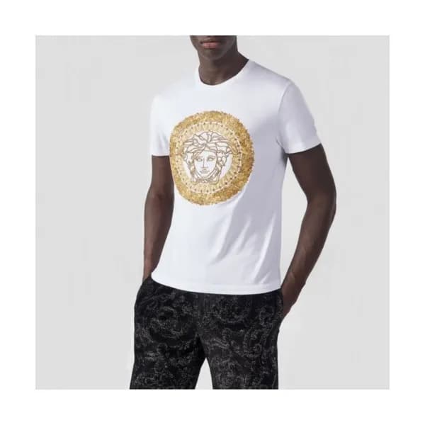 [베르사체]Versace 2020 Mens Logo Silket Short Sleeved … - 1