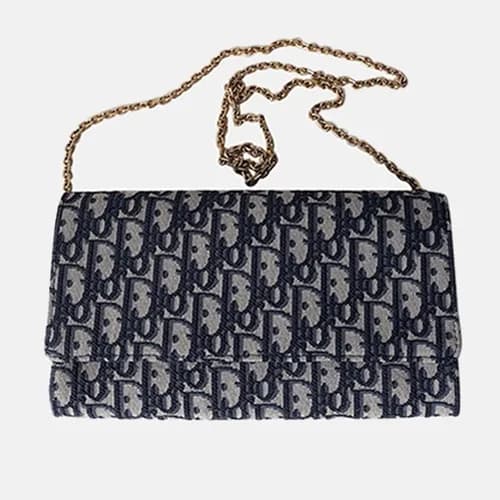 Dior 2019 Oblique Chain Shoulder Cross Bag / Clutc… - 1