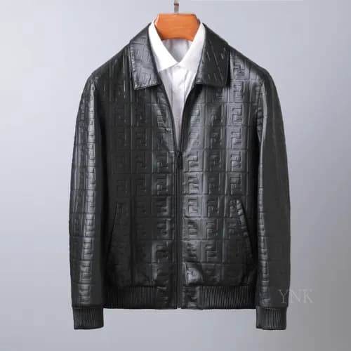 [펜디]Fendi 2020 Mens Casual Zip-up Leather Jacket -… - 1