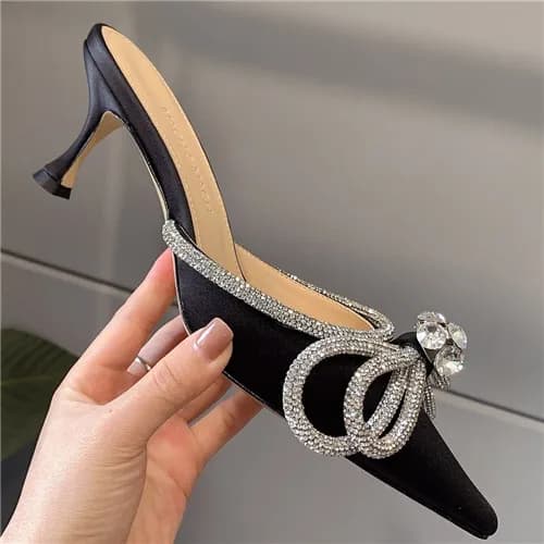 Mach & Mach 2021 Women's Silk High Heel Sandal…