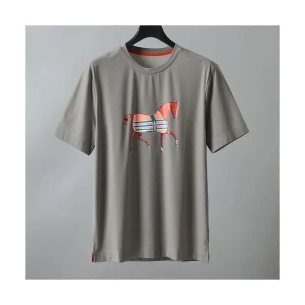 [에르메스]Hermes 2021 Mens Crew-neck Short Sleeved Tsh… - 1