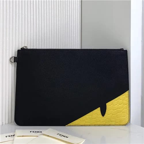 [펜디]Fendi 2021 Men's Leather Clutch Bag,30cm -… - 1