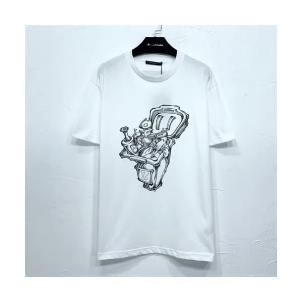 Louis vuitton Mm/Wm Logo Short Sleeved Tshirts Wh… - 1