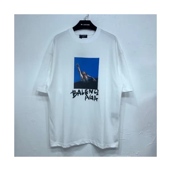 Balenciaga Mm/Wm Logo Cotton Short Sleeved Tshirt… - 1