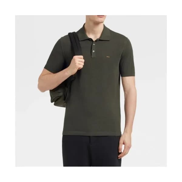 Ermenegildo Zegna Mens Business Short Sleeved Pol… - 1