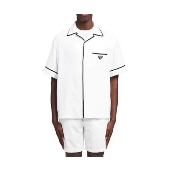 Prada Mm/Wm Basic Logo Short Sleeved Tshirts Whi… - 1