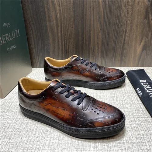 Berluti 2021 Men's Leather Sneakers,BERTS0282 … - 1
