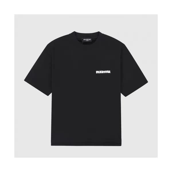 Balenciaga Mm/Wm Logo Cotton Short Sleeved Tshirt… - 1