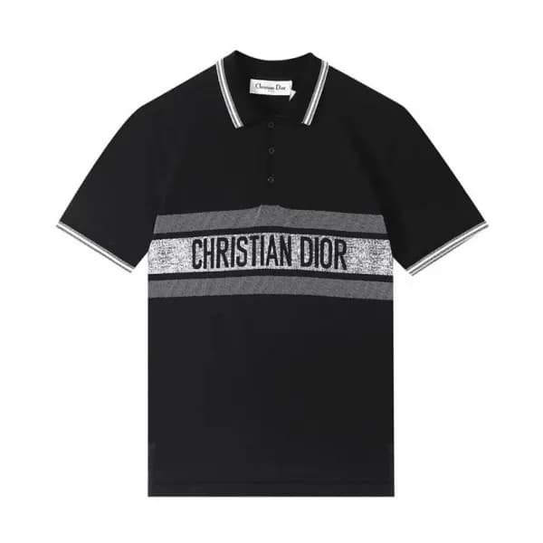 디올 남성 폴로 블랙 반팔티 - Mens Black Tshirts - dio01696x - 1