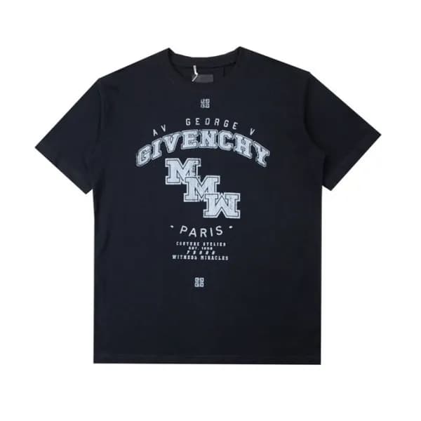 지방시 남성 크루넥 블랙 반팔티 - Mens Black Tshirts - giv0623x - 1