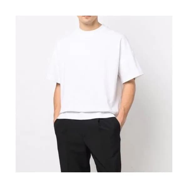 아미 남성 크루넥 화이트 반팔티 - Mens White Tshirts - ami0293x - 1
