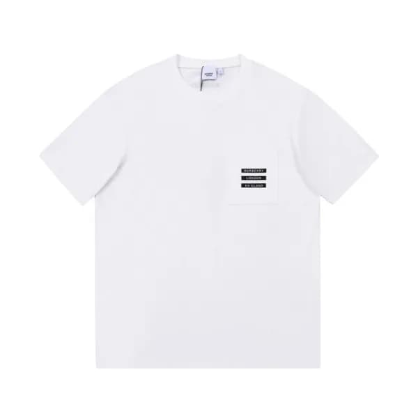 버버리 남성 화이트 크루넥 반팔티 - Mens White Tshirts - Bur04333… - 1