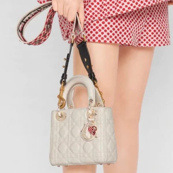 디올 여성 화이트 레이디백 - Dior Womens White Lady Bag - dio0… - 1