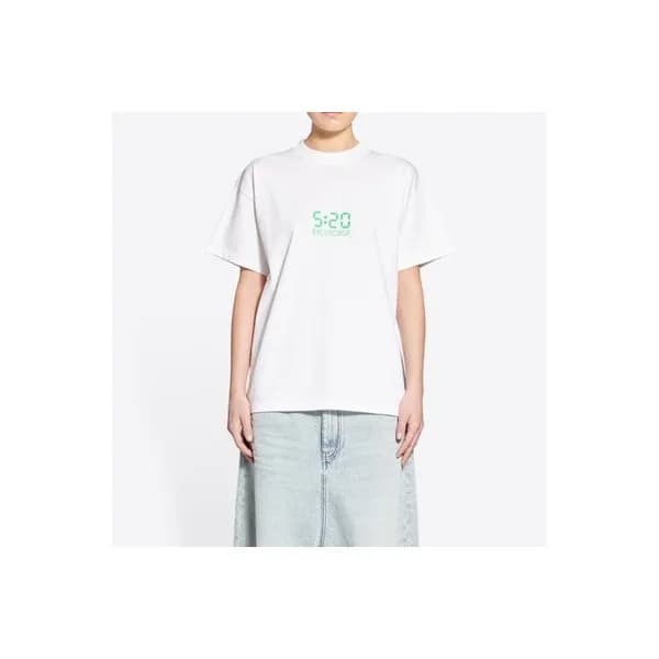 발렌시아가 남성 크루넥 화이트 반팔티 - Mens White Tshirts - bal015… - 1