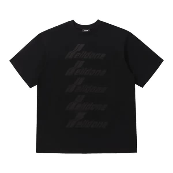 웰던 남/녀 크루넥 블랙 반팔티 - Unisex Black Tshirts - wel007… - 1