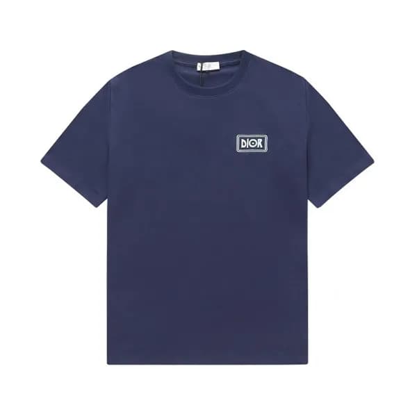 디올 남성 네이비 크루넥 반팔티 - Mens Navy Tshirts - dio01987x - 1