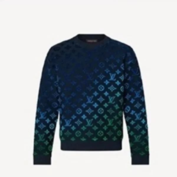 루이비통 남성 모던 블루 맨투맨 - Mens Blue Tshirts - lou05118x - 1