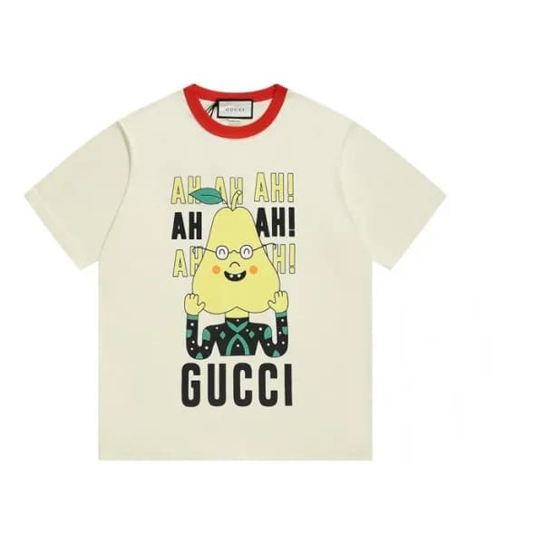구찌 남/녀 화이트 크루넥 반팔티 - Unisex White Tshirts - guc051… - 1