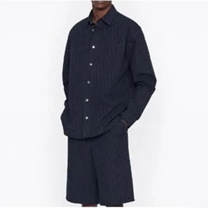 디올 남성 클래식 네이비 셔츠 - Dior Mens Navy Tshirts - di11x - 1