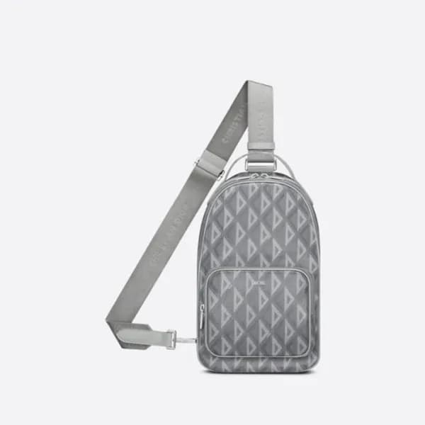 디올 남성 그레이 다이아몬드 새들백 - Dior Men Gray Diamond Saddle… - 1