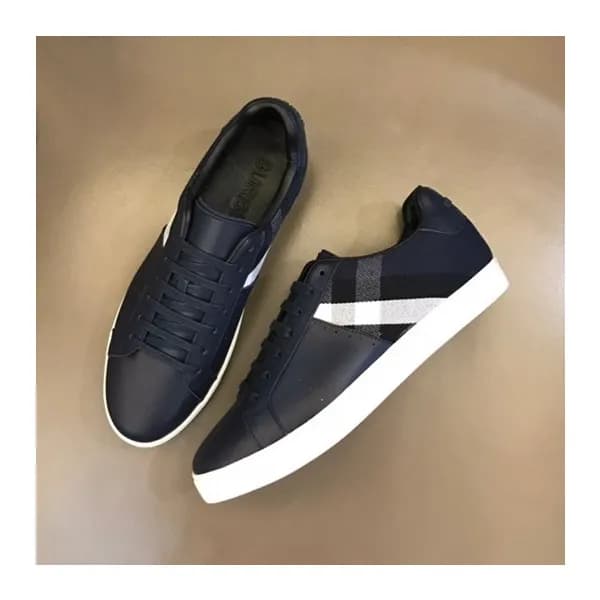 버버리 남성 네이비 스니커즈 - Burberry Mens Navy Sneakers - bu… - 1