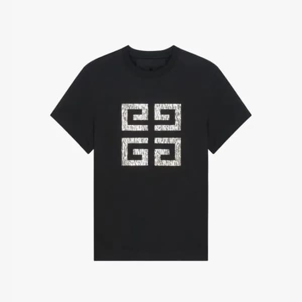 지방시 남/녀 크루넥 블랙 반팔티 - Givenchy Unisex Black Short S… - 1