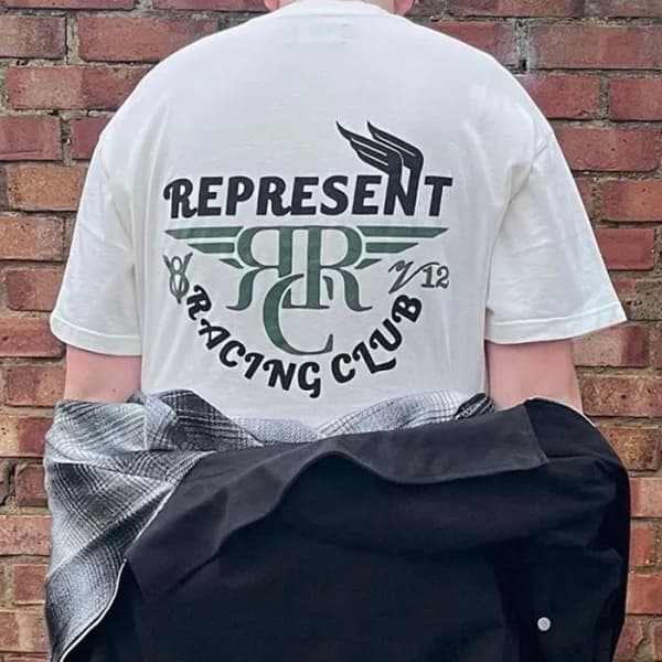 리프리젠트 남성 화이트 크루넥 반팔티 - Represent Mens White Tshirt… - 1