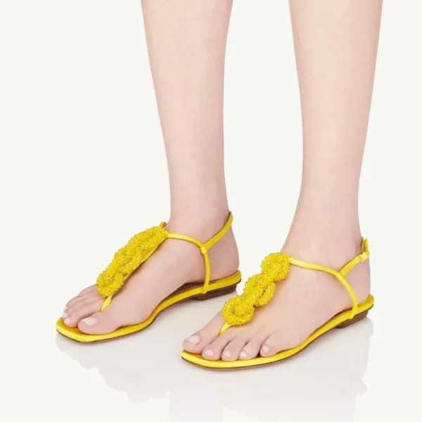 아쿠아주라 여성 옐로우 샌들 - Aquazzura Womens Yellow Sandals … - 1