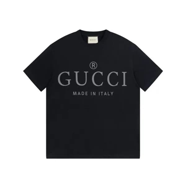 구찌 남/녀 블랙 크루넥 반팔티 - Gucci Unisex Black Short sleev… - 1