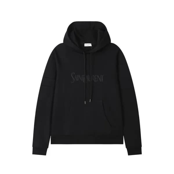 입생로랑 남성 캐쥬얼 블랙 후드티 - Saint laurent Mens Black Hood… - 1