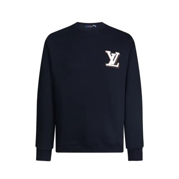루이비통 남성 블랙 맨투맨 - Louis vuitton Mens Black Tshirts … - 1