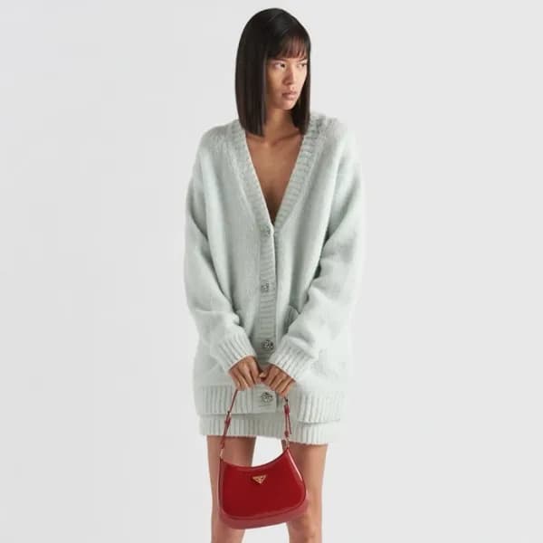 프라다 여성 레드 클레오백 - Prada Womens Red Cleo Bag - prb11… - 1