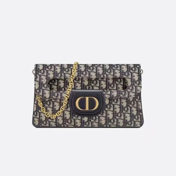 디올 여성 오블리크 더블 클러치 - Dior Womens Navy Double Clutch… - 1